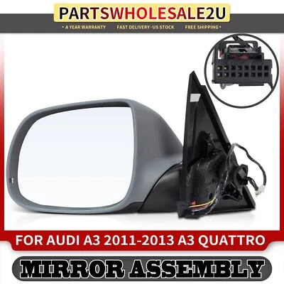 Espejo retrovisor térmico eléctrico imprimado del lado izquierdo del conductor para Audi A3 A3 Quattro 2011-2013 Foto 1 de 4