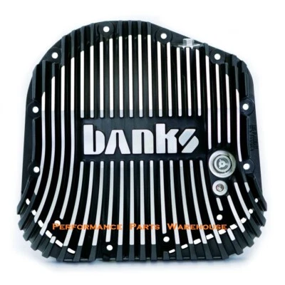 BANKS 10.25/10.5 BLACK / MACHINED REAR END COVER 1986-2022 F250 & 1986-2016 F350 - Image 1 of 4