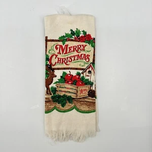 Vintage Cecil Saydah Kitchen Hand Dish Towel Country Christmas Classic Holidays - Picture 1 of 6