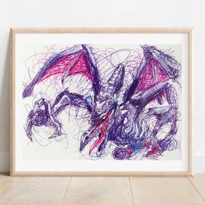 Ridely Ballpoint Pen Print, Metroid Art Poster - Picture 1 of 3