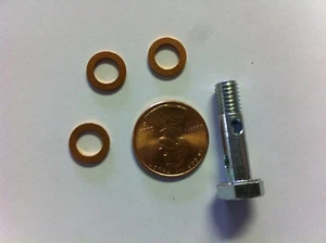 Perno y lavadoras de doble banjo, perno 6 x 1 hilo. Cabezal de perno 10 mm - Imagen 1 de 1