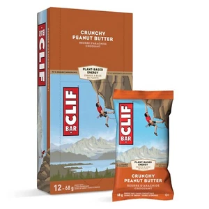 CLIF BAR Energy Bars Crunchy Peanut Butter (2.4 Ounce Protein Bars, 12 Count) - Picture 1 of 2
