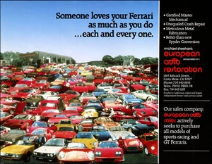 1985 Vintage European Auto Restoration Ad Ferrari Car Auto Advertisement CA - Picture 1 of 3