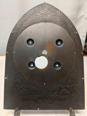 Gorgeous Ornate, Art Nouveau Brass Clock Face Front  6 3/4" x 9 1/2"  - Image 1 of 4