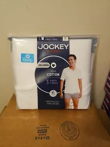 Jockey Uomo Classico Bianco Scollo a V - Confezione da 3 Taglia - Media (38-40) - Foto 1 di 8