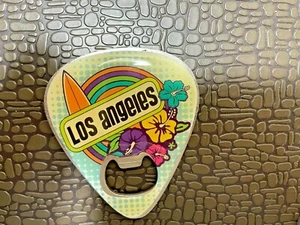 Imán Los Angeles abrebotellas metal, forma de foto de guitarra - Imagen 1 de 2
