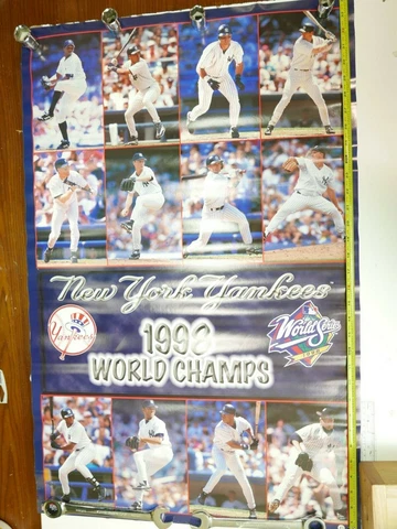 1998 NY YANKEES WORLD SERIES CHAMPS POSTER JETER MARIANO RIVERA 22" x 34" Cover