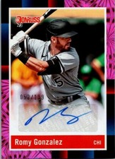 2022 DONRUSS 1988 RETRO SIGNATURE PINK FIREWORKS #R88S-RG ROMY GONZALEZ 052/199