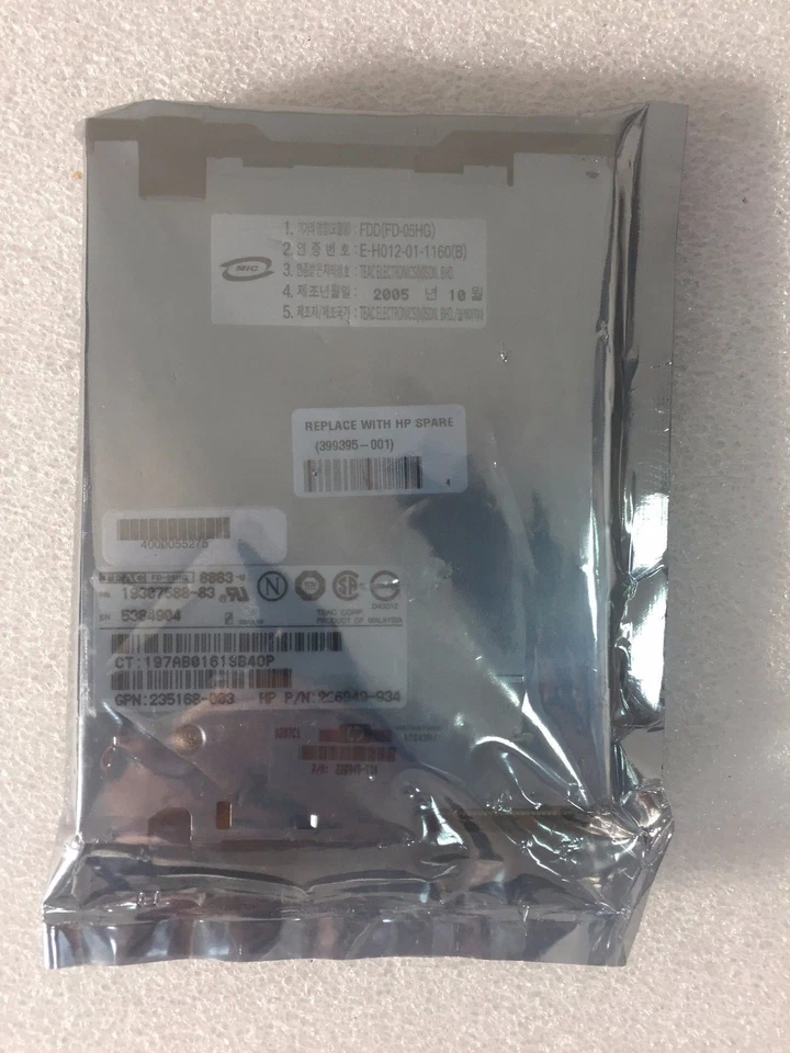 399395-001 HP Proliant DL360 G3 Server 1.44MB Floppy Disk Drive - Immagine 1 di 1