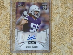 2021 Leaf Draft RC WHITE AUTO WYATT HUBERT Kansas State - Picture 1 of 1
