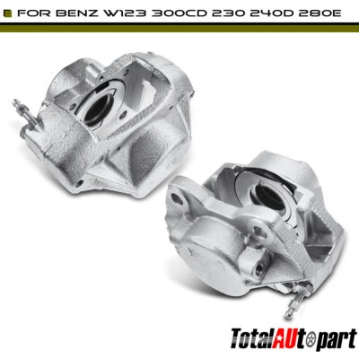 Pinza de freno delantera 2 piezas sin soporte para Mercedes-Benz W123 300CD 230 240D 280E Foto 1 de 3