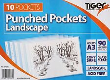Tiger Stationery 301245 A3 Landscape Punched Pocket (Pack of 10)
