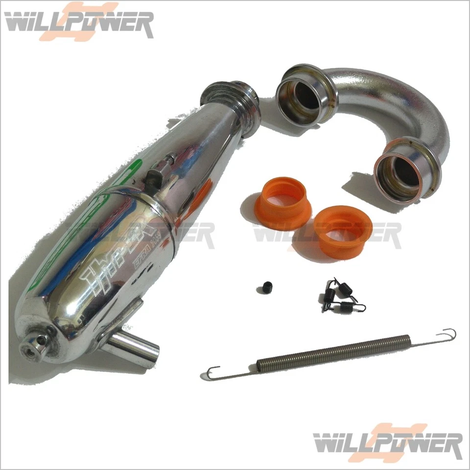 In-Line Muffler / Manifold Exhaust Pipe #88066 (RC-WillPower) HOBAO Hyper 8 - Image 1 of 1