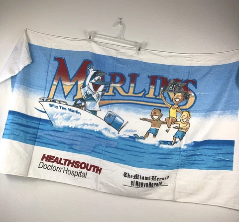 FLORIDA MARLINS BEACH TOWEL 58”x 30” **NEW** New In Package Cover