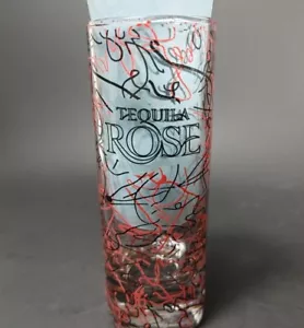 "VIDRIO TEQUILA ROSE SHOT 4"" Diseño Línea Espagueti Rosa Y Negro" - Imagen 1 de 10