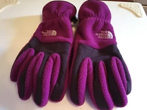 The North Face Women's Denali Thermal Fleece Gloves Purple Small EUC - Picture 1 of 7