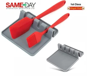 Reposautensilios de silicona con almohadilla de goteo para múltiples utensilios, resistente al calor, BPA-F - Imagen 1 de 9