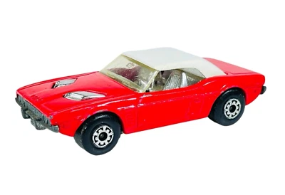 Matchbox Lesney Superfast MB1 Red Dodge Challenger Chrome Interior - Image 1 of 4