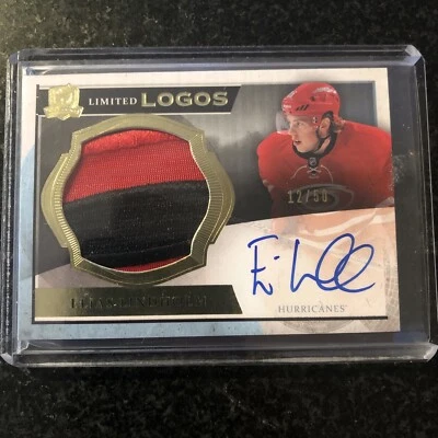 2013-14 UD The Cup Hockey Elias Lindholm RC Auto Patch Limited Logos /50 - Image 1 of 4