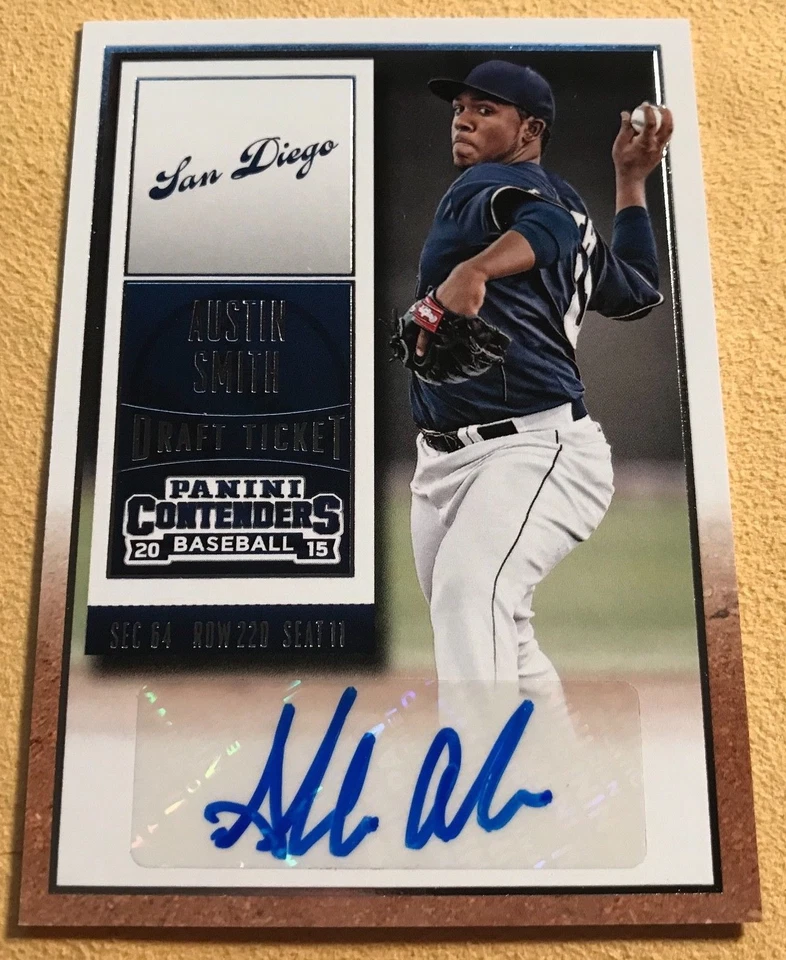 2015 Panini Contenders Baseball AUSTIN SMITH RC San Diego Padres AUTO AUTOGRAPH - Image 1 of 1