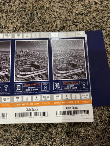 2018 DETROIT TIGERS HR DEBUT TICKET STUB PICK YOUR DATE DROPBOX 50 year Anniv Cover