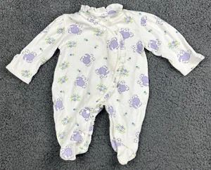 Ropa para bebé niña prematuro prematuro P púrpura elefante conjunto muñeca floral para dormir - Imagen 1 de 7