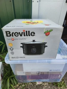 BREVILLE Slow Cooker VTP 105 Large 4.5ltrs - Black ceramic bowl - Picture 1 of 6