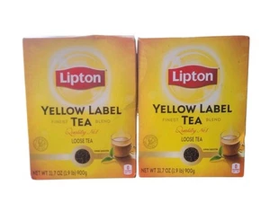 2 Pack Lipton Yellow Label 900 gm Loose Leaf Black Tea Exp 03/2026 - Picture 1 of 13