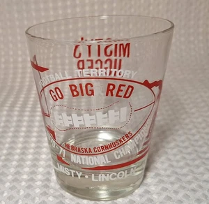 Vintage Nebraska Cornhuskers 1970-71 Champion College Football Glas Becher Tasse - Bild 1 von 10