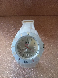 White Ice Watch, Silver Face, White Strap, Unisex. Rotating Bezel - No Box - Picture 1 of 6