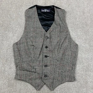 Vintage Ralph Lauren Purple Label Hahnentritt Fensterscheibe Weste Damen S - Bild 1 von 7