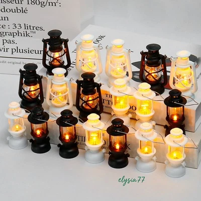 4 piezas escala 1/6 miniaturas casa de muñecas accesorios linterna de viento barra de jardín Foto 1 de 4