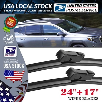 Cleaning Snow Windshield Wiper Blades 24" 17" For Chevrolet Equinox 2010-2016 - Image 1 of 4