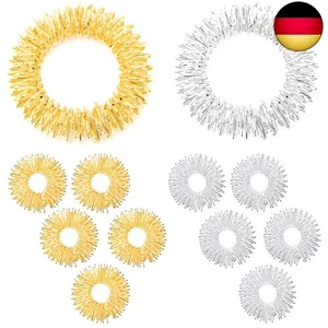 12er Set Massage Ringe Akupressur Finger Hand Reflexzonen Stressabbau Wellness - Bild 1 von 6