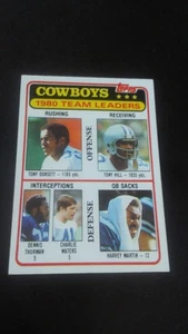 1981 Topps - Team Leaders Tony Dorsett, Tony Hill, Harvey Martin #376 (RC) - Picture 1 of 3
