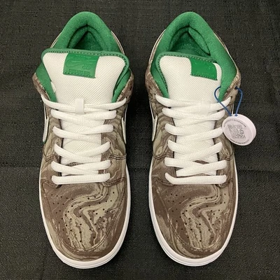 Nike Dunk Low Premium x Starbucks Coffee Lover 313170 213 Pine Green Brown Sz 10 - Image 1 of 4