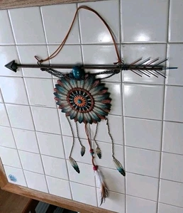 Southwest Tribal Indian Boho Arrow Dreamcatcher Feather Wind Chime,wall Decor - Picture 1 of 5
