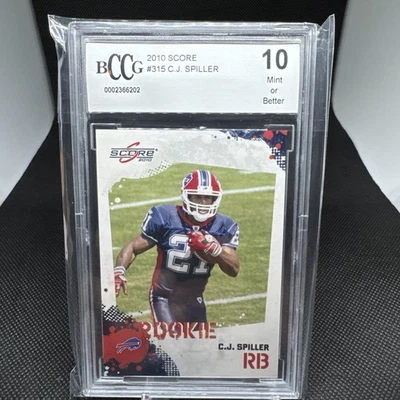 2010 Score C.J. Spiller Rookie RC #315 BCCG 10! Bills 🔥 - Image 1 of 2