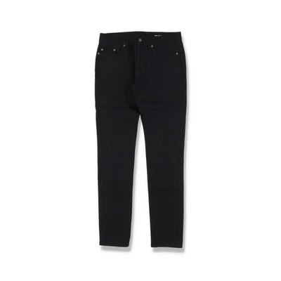 Saint Laurent Paris D02 Black Knee Ripped Skinny Jeans | Size W33 FW16 RRP $890 - Image 1 of 4