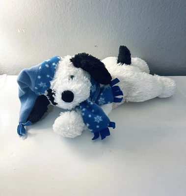 Vintage Caltoy Puppy Dog Plush Stuffed Anima White Black - Image 1 of 4
