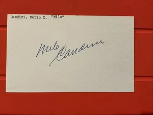 Milo Candini 🔥🔥MLB Debut: 1943 Washington Senators 🔥🔥Autograph Postcard🔥🔥 - Picture 1 of 1