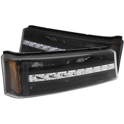 Black Clear Lens Parking Light w/Amber Reflector for 03-06 Chevy Avalanche 1500 - Image 1 of 4