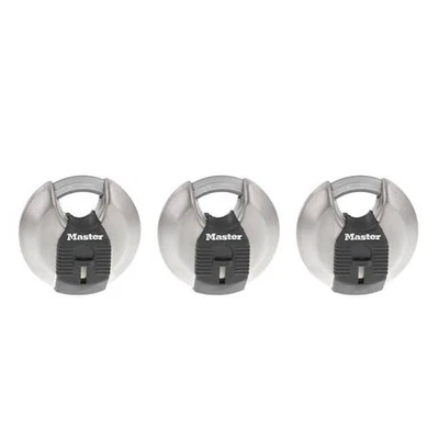 M40XTRI Magnum 2-3/4 in. Wide Stainless Steel Discus Keyed Padlock with 5/8 - Image 1 of 4