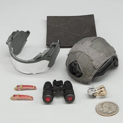 1:6 scale Easy & Simple ZERT Juggernaut Sully Gray Helmet w/ Visor - Image 1 of 4