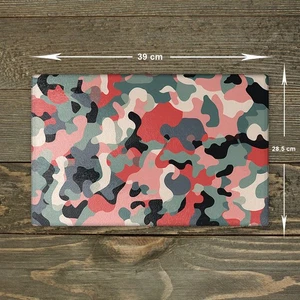 Camouflage Glas Schneidebrett - Schneidebrett Arbeitsplattenschoner Rosa und Grau A3 - Bild 1 von 5