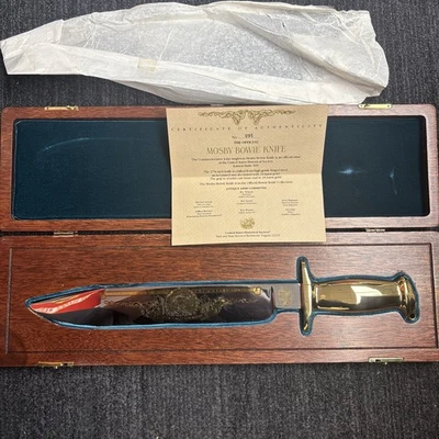  APRESENTAÇÃO DE FACA MOSBY BOWIE FEITA NA ALEMANHA Estojo / EUA Historical Society #095 - Imagem 1 de 4