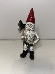 Gruseliger Gartenzwerg Skelett 4,25" Figur Dekoration Outdoor - Bild 1 von 6