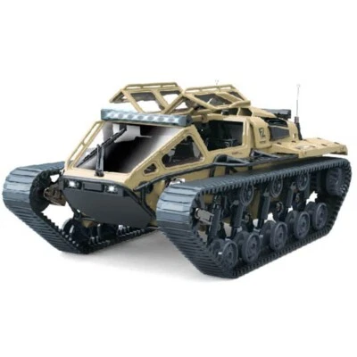 Tanque RC Tanque de deriva sobre orugas de alta velocidad Off-Road Rotación de 360° con amarillo claro Foto 1 de 4