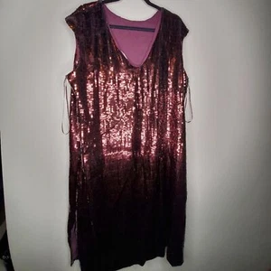 Maeve Bronze Sequin Dress Size 1X - Picture 1 of 3