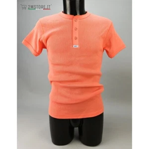 T-shirt LEE GRANDAD Tee 2x2 RIB Salmone Slim Fit Top Quality Original Vintage - Foto 1 di 7